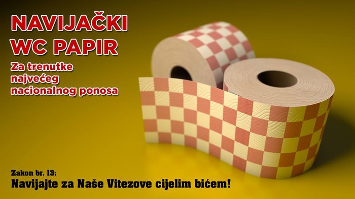 Navijački WC papir: Rješenje nakon navijačkog zelja
