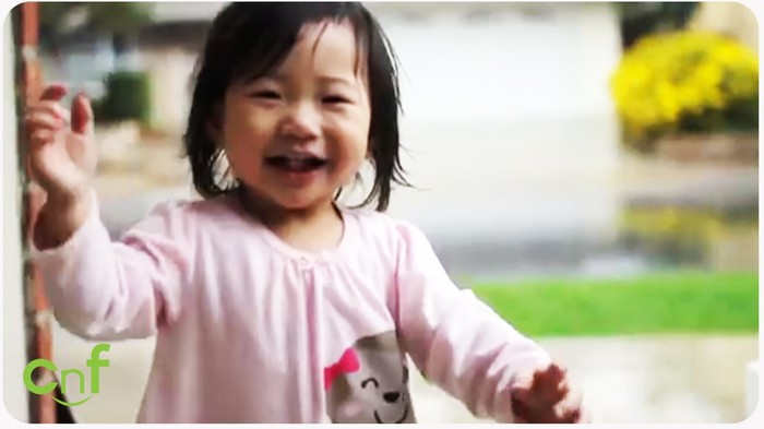 Little Girl Experiences Her First Rainfall