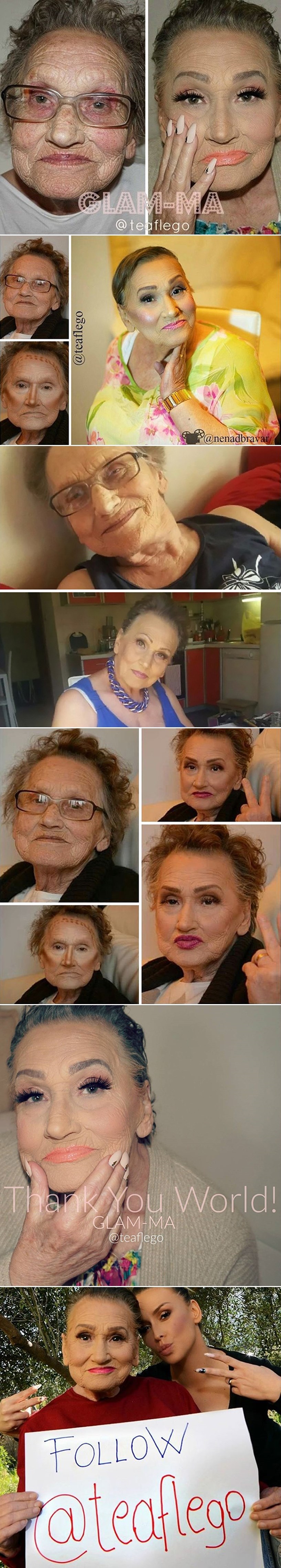 Hrvatska 80-godišnja bakica unuku tražila šminkanje, postala internet senzacija!