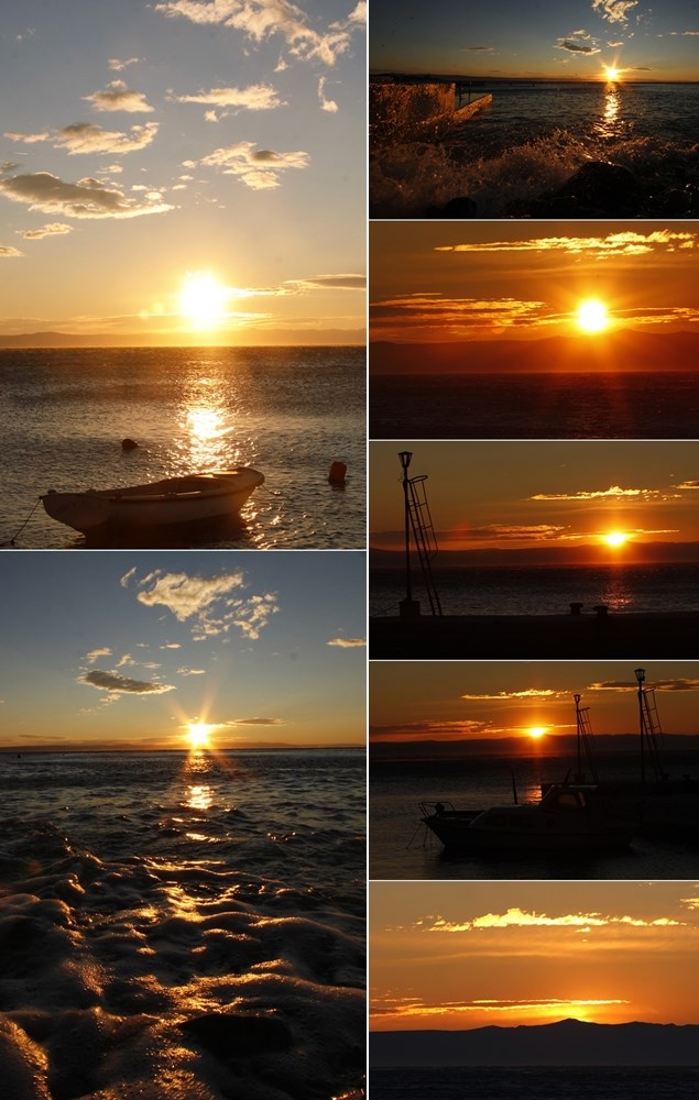 Zalazak sunca nad Bračkim kanalom kod Makarske