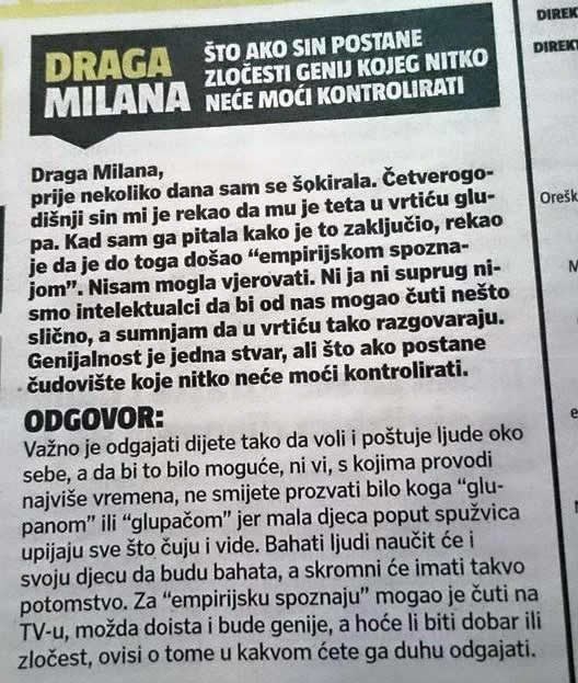 "Čudovišno" dijete majku zgrozilo bizarnom izjavom!