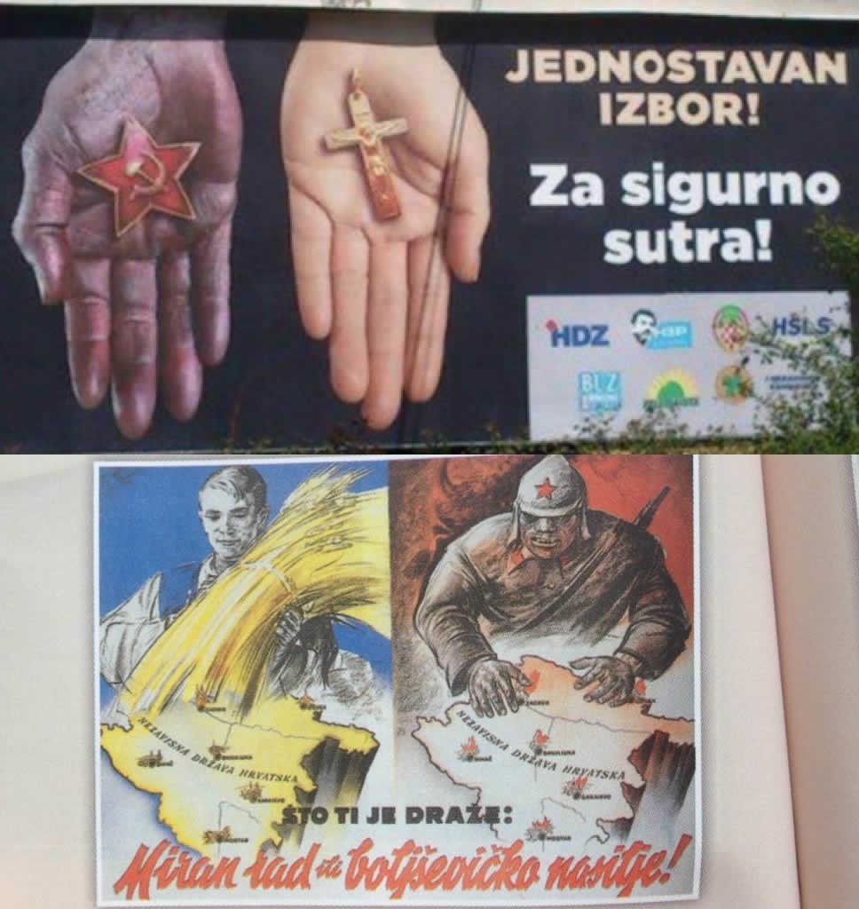 HDZ-ov plakat kao da je ispao iz same NDH