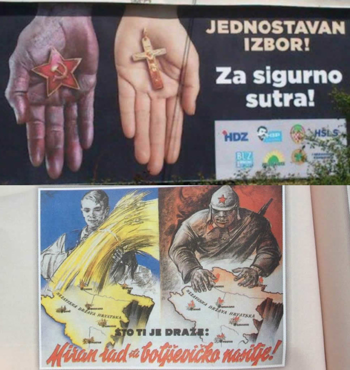 HDZ-ov plakat kao da je ispao iz same NDH