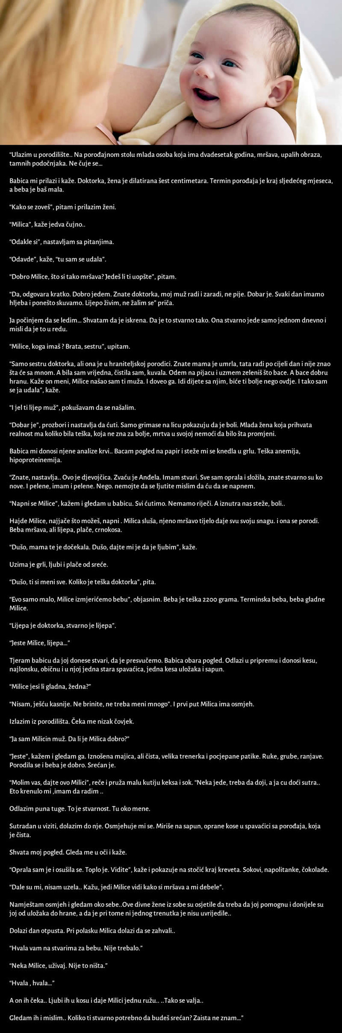 STATUS KOJI JE SLOMIO TISUĆU SRCA: Ljubav prema djetetu je najjača sila u svemiru!