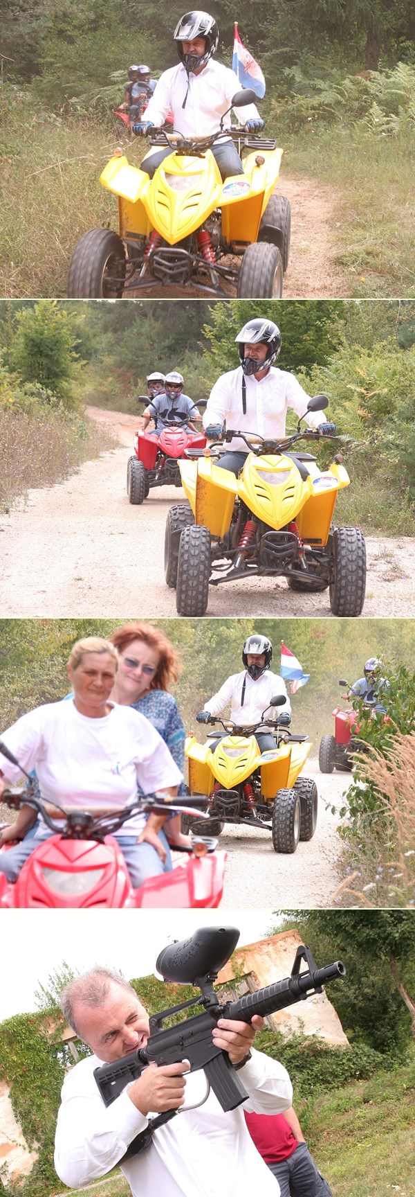 Ministar turizma Veljko Ostojić uživao na quadu i paintballu