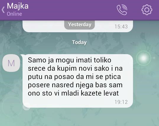 Mama je kupila novi sako, krenula na posao pa sinu napisala što joj se dogodilo