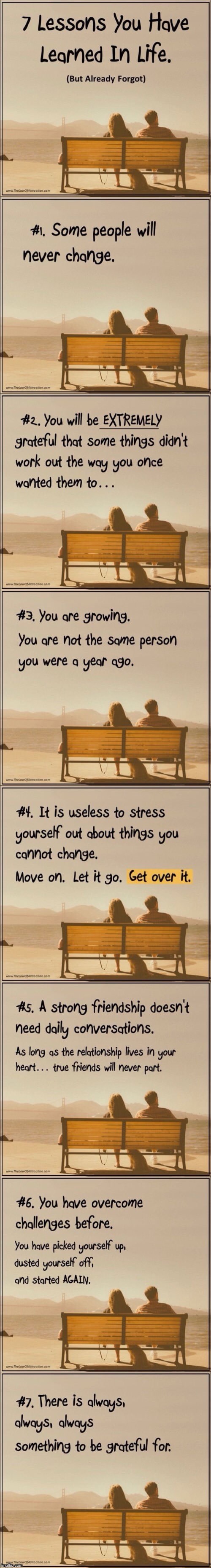 Sedam stvari koje ste naučili u životu i koje nikada ne smijete zaboraviti