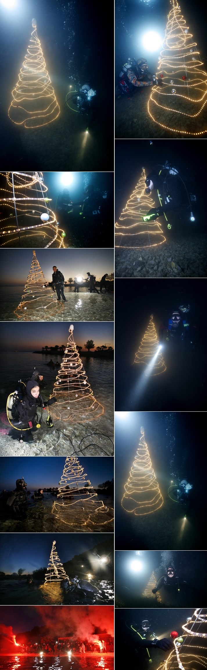 Okitili božićno drvce pod morem