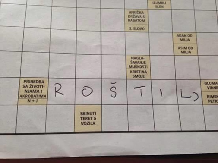 Ne priznaju mu rješenje križaljke
