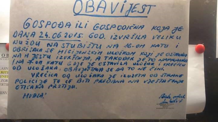 Istovarila se k'o šleper: Izmet ostavila po stepeništu zgrade