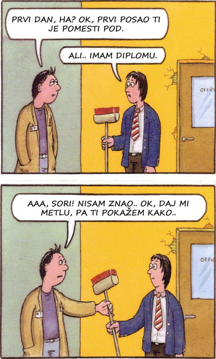 Što obično možeš s diplomom na novom poslu