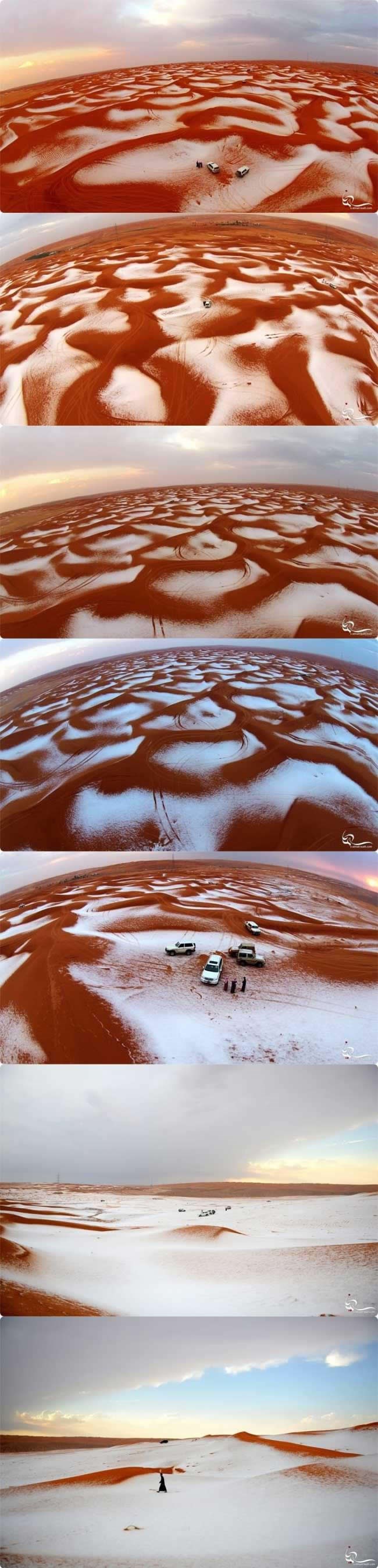 Galerija: Pao snijeg u pustinji Saudijske Arabije