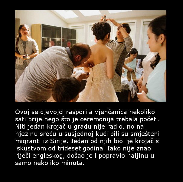 Ovoj se mladoj pokidala vjenčanica, a onda se dogodilo nešto predivno