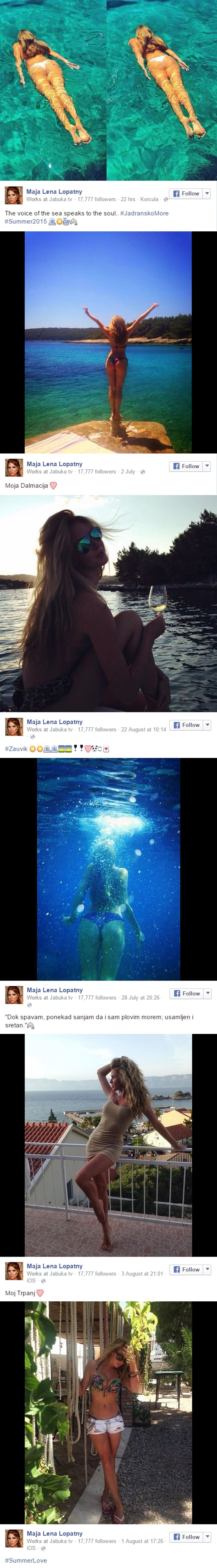 GALERIJA: Guza Maje Lene Lopatny bezbrižno plijeni poglede Jadranom