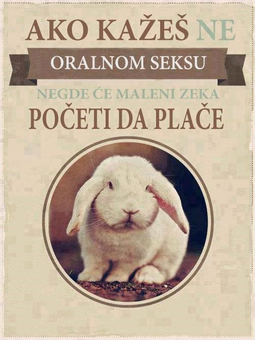 Zeko plače svaki put kad odbiješ oralac