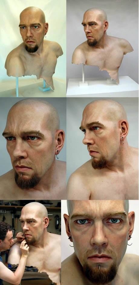 Ultrarealistična skulptura čovjeka