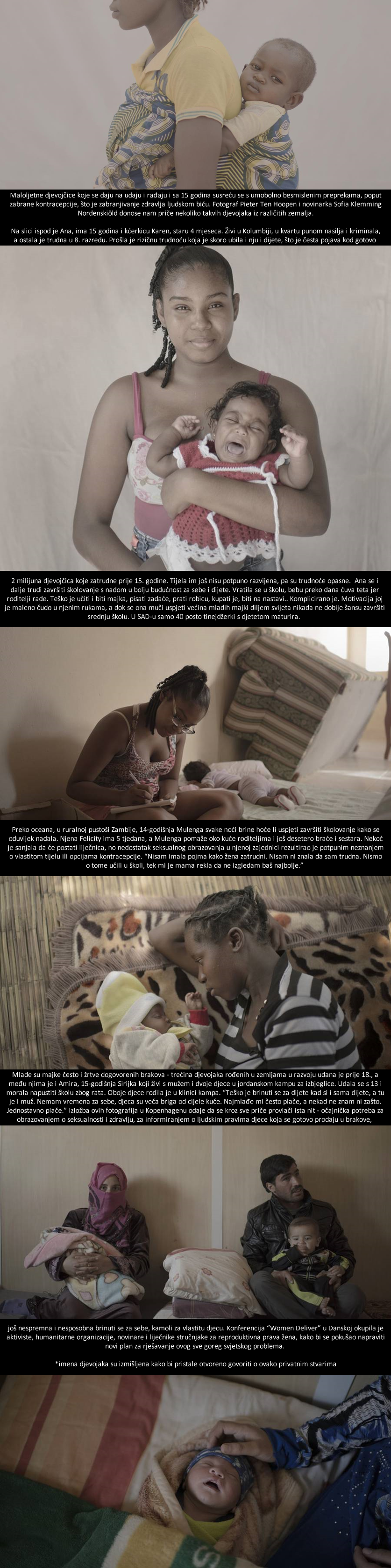 Mučni portreti pričaju o životu djevojčica koje su rodile još kao djeca