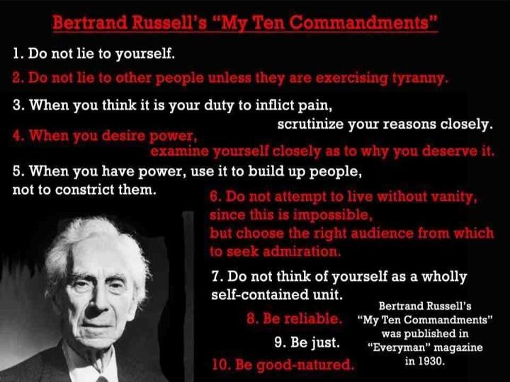 Što kažete na ovih 10 zapovijedi, bi se dalo po njima?