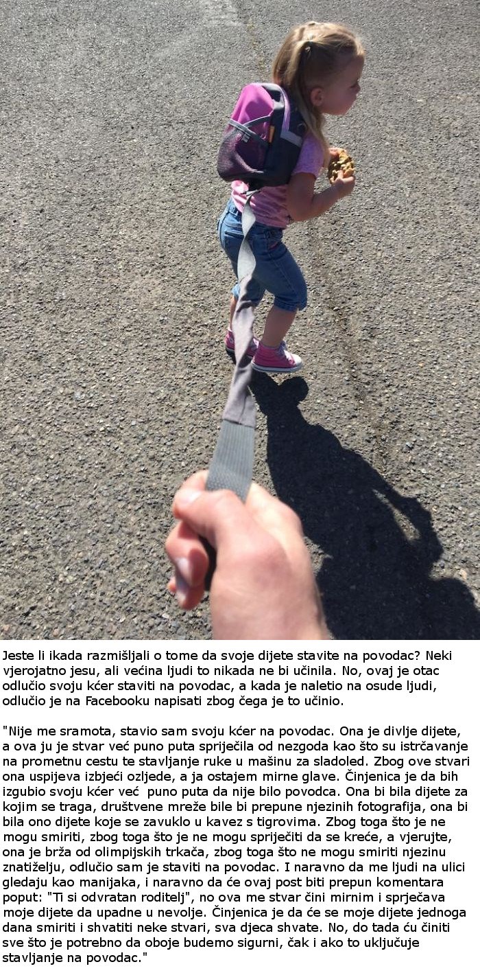 Otac je stavio svoju kćer na povodac, a kada su ga ljudi osudili, odlučio je napisati zbog čega je to učinio