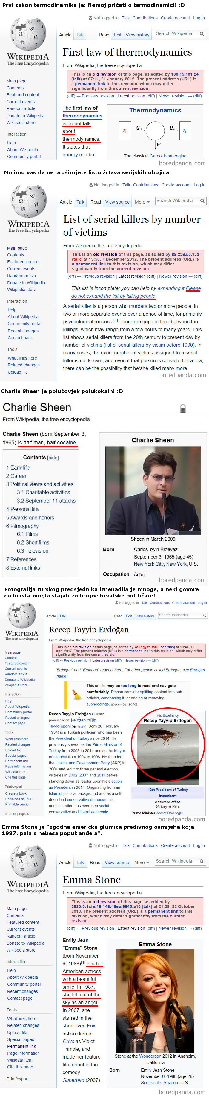 Ovo su najsmješniji opisi koje su ljudi pronašli na Wikipediji