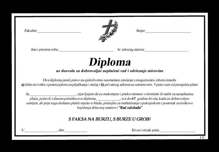 S faksa na burzu, s burze u grob: Vlada uvodi nove diplome