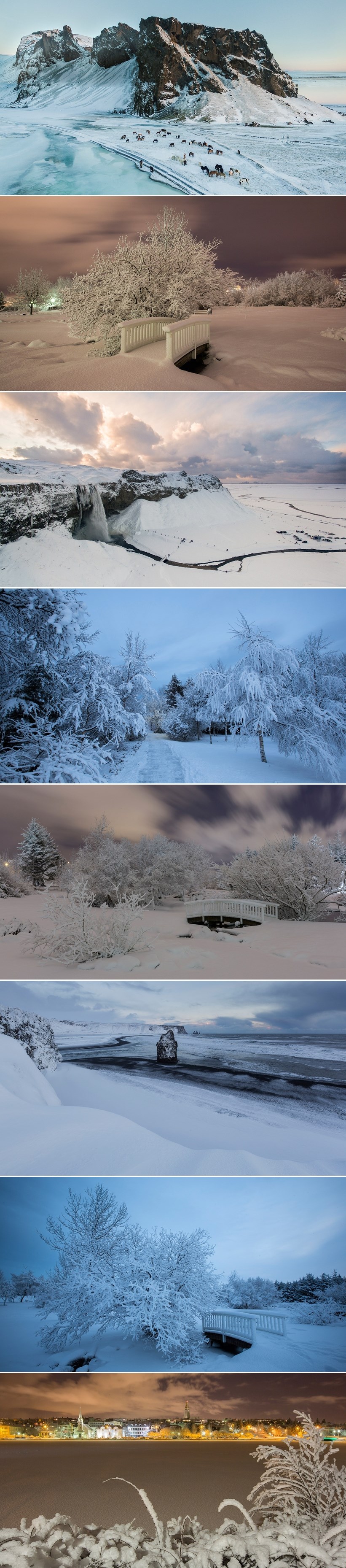Rekordni centimetri snijega Island pretvorili u zimsku bajku