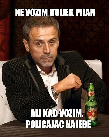 Kad Bandić pije, nadrapa policija