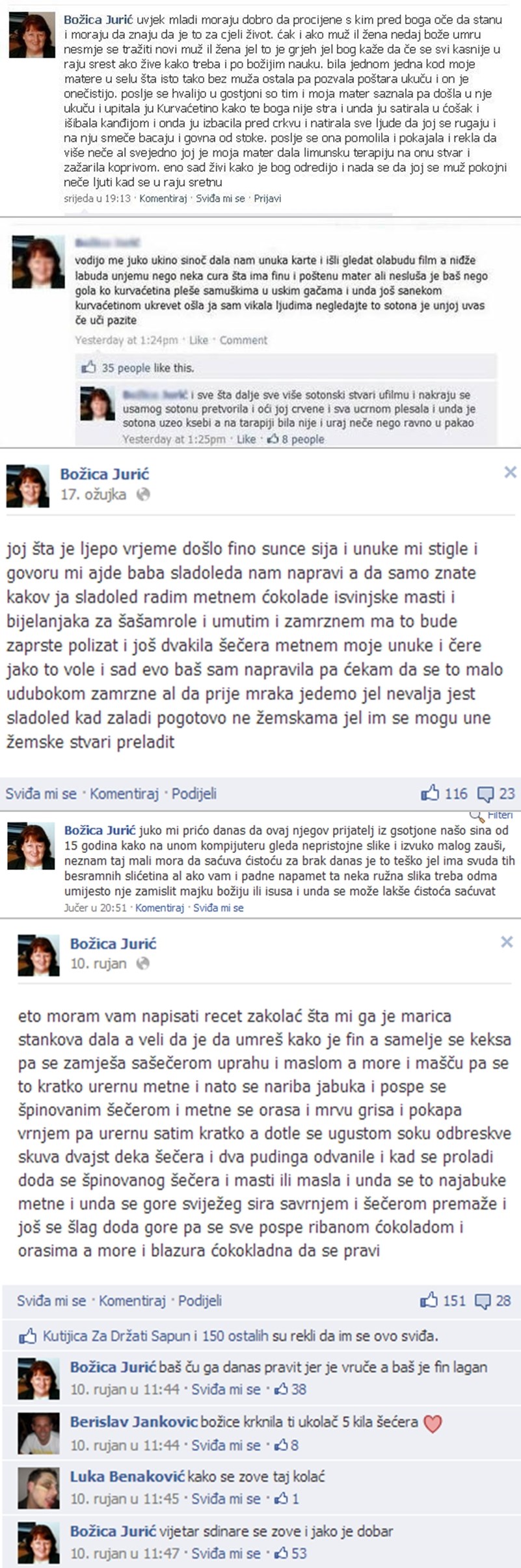 GALERIJA: Legendarna trolčina hrvatskog Fejsa - Božica Jurić!