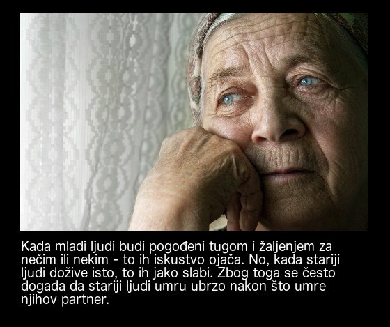 Tuga različito utječe na mlađe i starije ljude