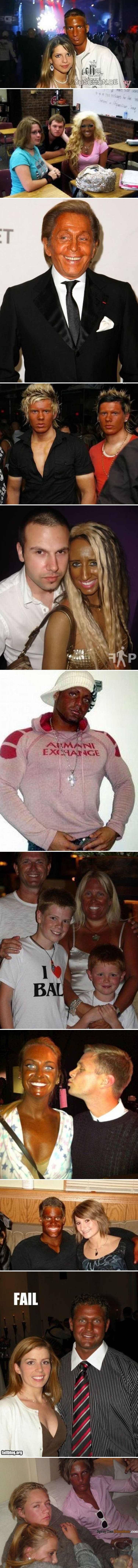 Ovi ljudi su pretjerali s korištenjem spreja za tamnjenje i pretvorili se u predmet sprdnje na internetu