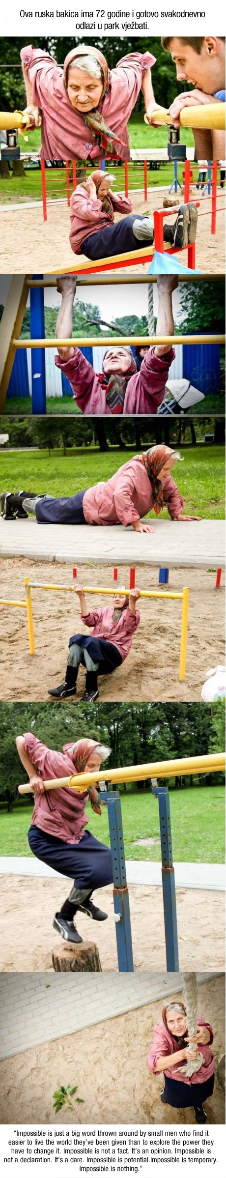 Rambo-baka iz Rusije bilda u parku: Evo kako ne ostariti