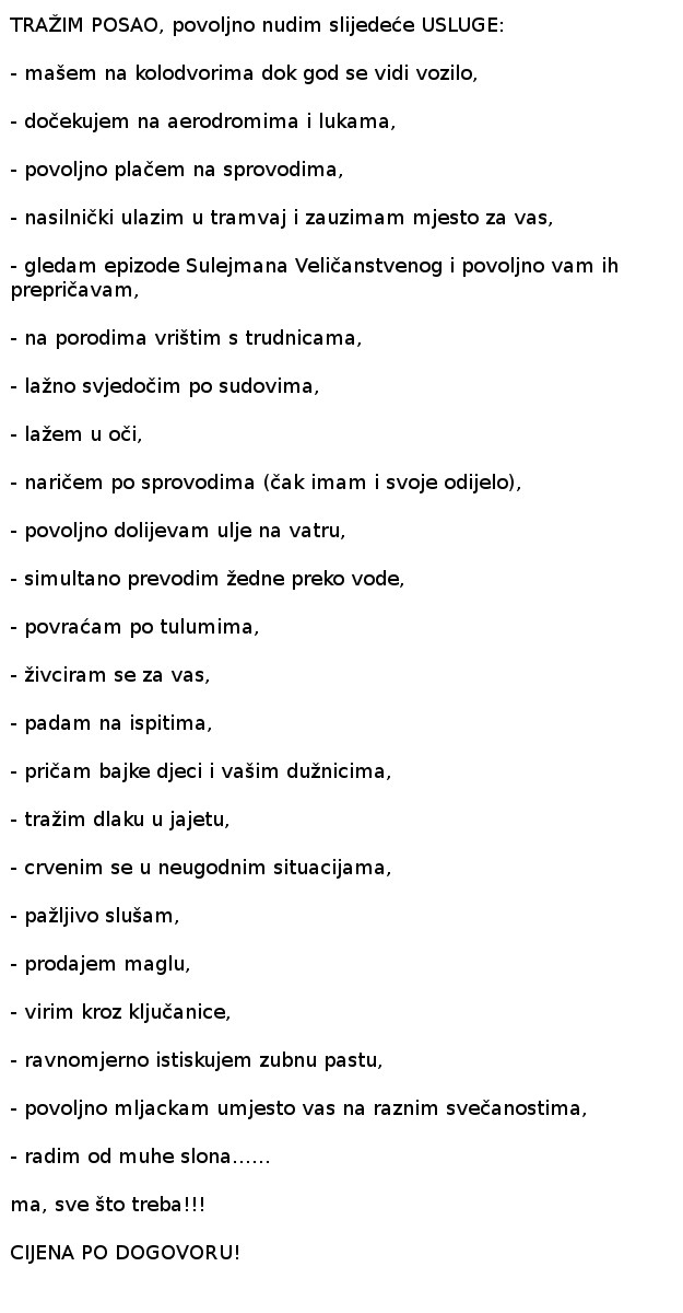 Zaposlenik iz snova, navali narode!