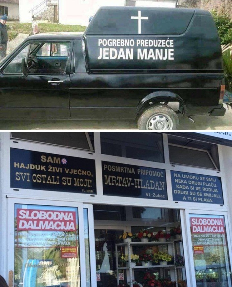 Samo Hajduk živi vječno: Ovo su najčudnija imena pogrebnih poduzeća!