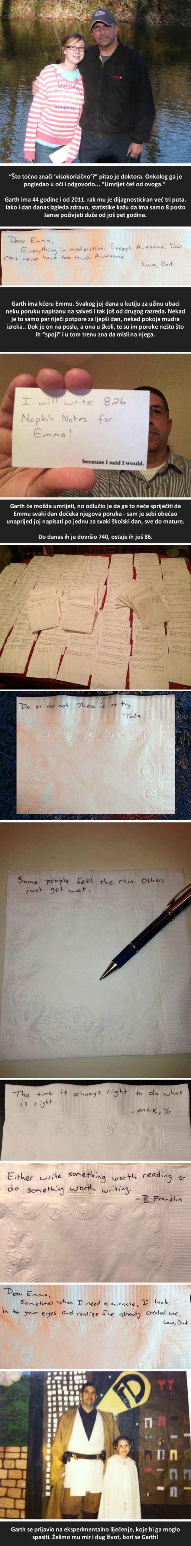 I tate vole: Umire od raka, ali će živjeti u svojim porukama