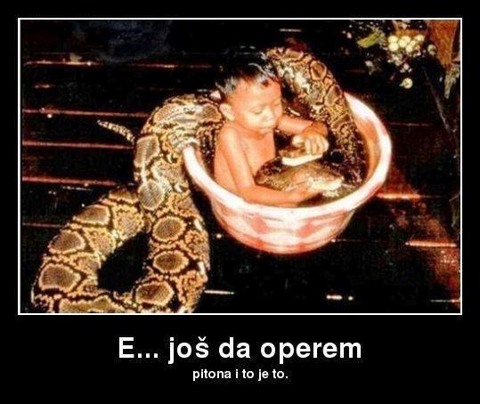 Dječak oprao pitona