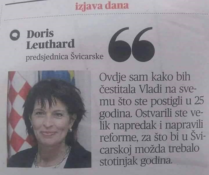 Predsjednica Švicarske izjavila je nešto što je zbunilo cijelu Hrvatsku