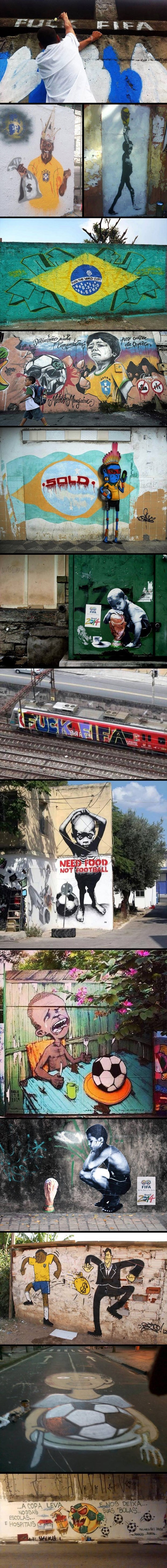 Galerija: Anti-FIFA grafiti osvanuli diljem Brazila