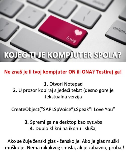Kojeg ti je kompjuter spola?