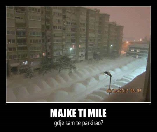 Ono kad si ti na redu za čistiti ispred zgrade