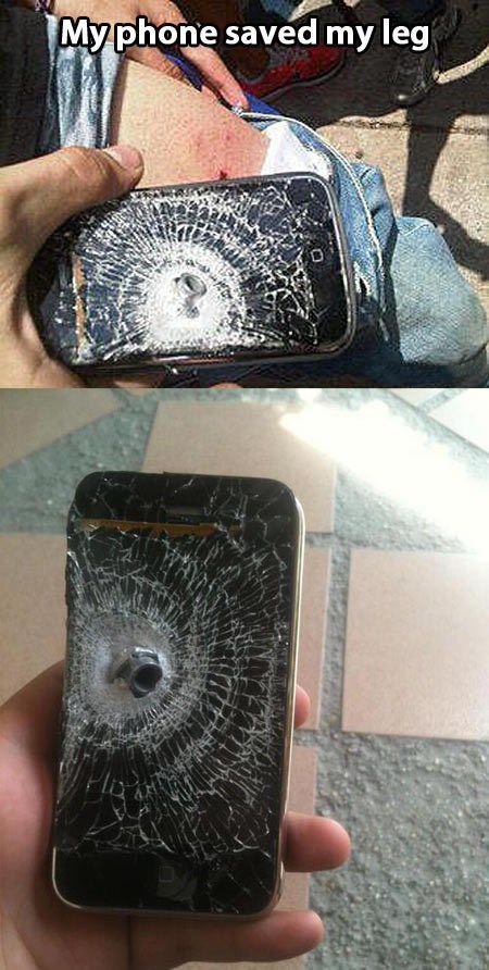 Mobitel zaustavio metak i spasio mu život