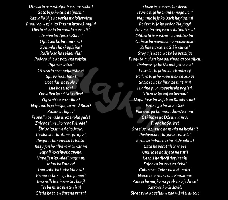 Ljepota i maštovitost hrvatskog izričaja: Poder'o bi te k'o...