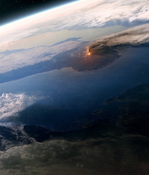 Kako bi vulkanska erupcija izgledala iz svemira