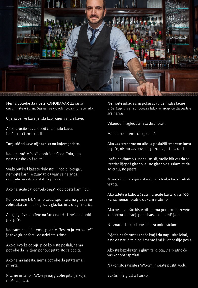 Konobarov savjet gostima: Kako ne ispasti glup!