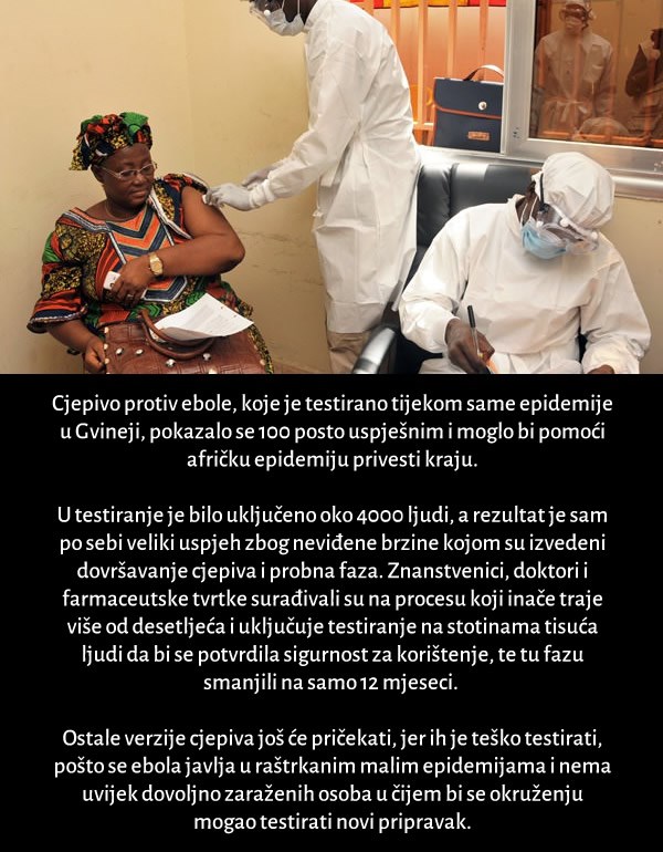 Cjepivo protiv ebole 100 posto uspješno!
