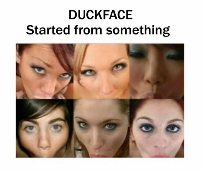 I duckface je nastao od nečega..