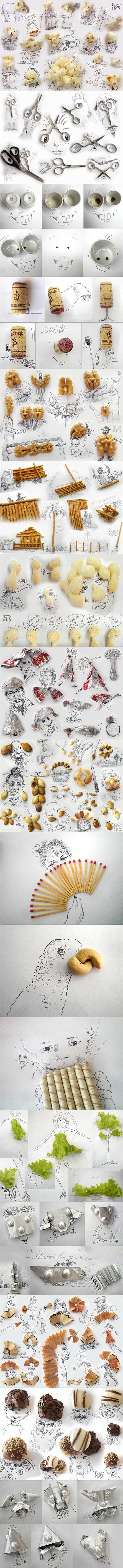 Spojio je hranu, predmete i crteže kako bi dobio nešto preslatko