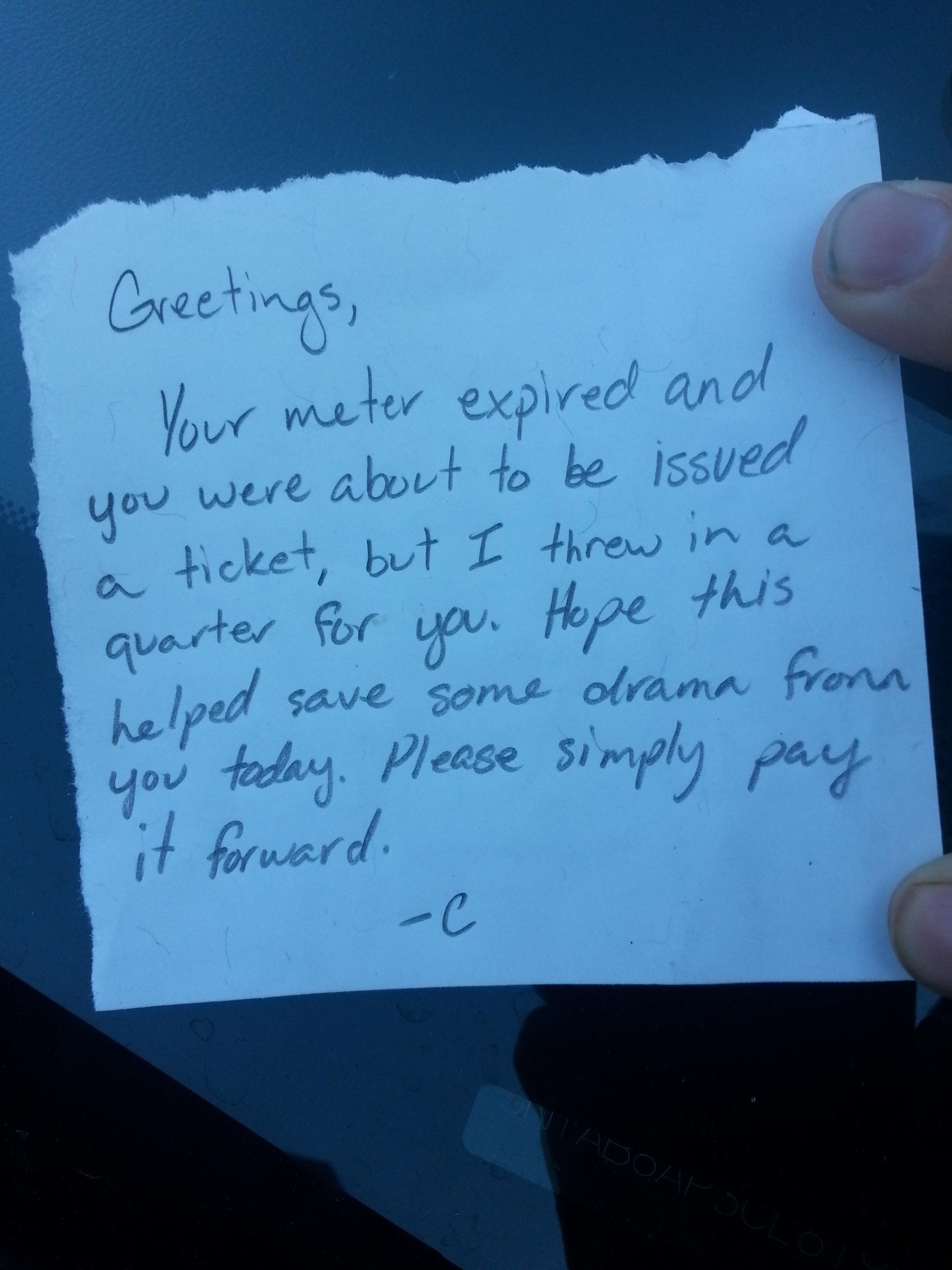 Spasio ga kazne i uljepšao mu dan