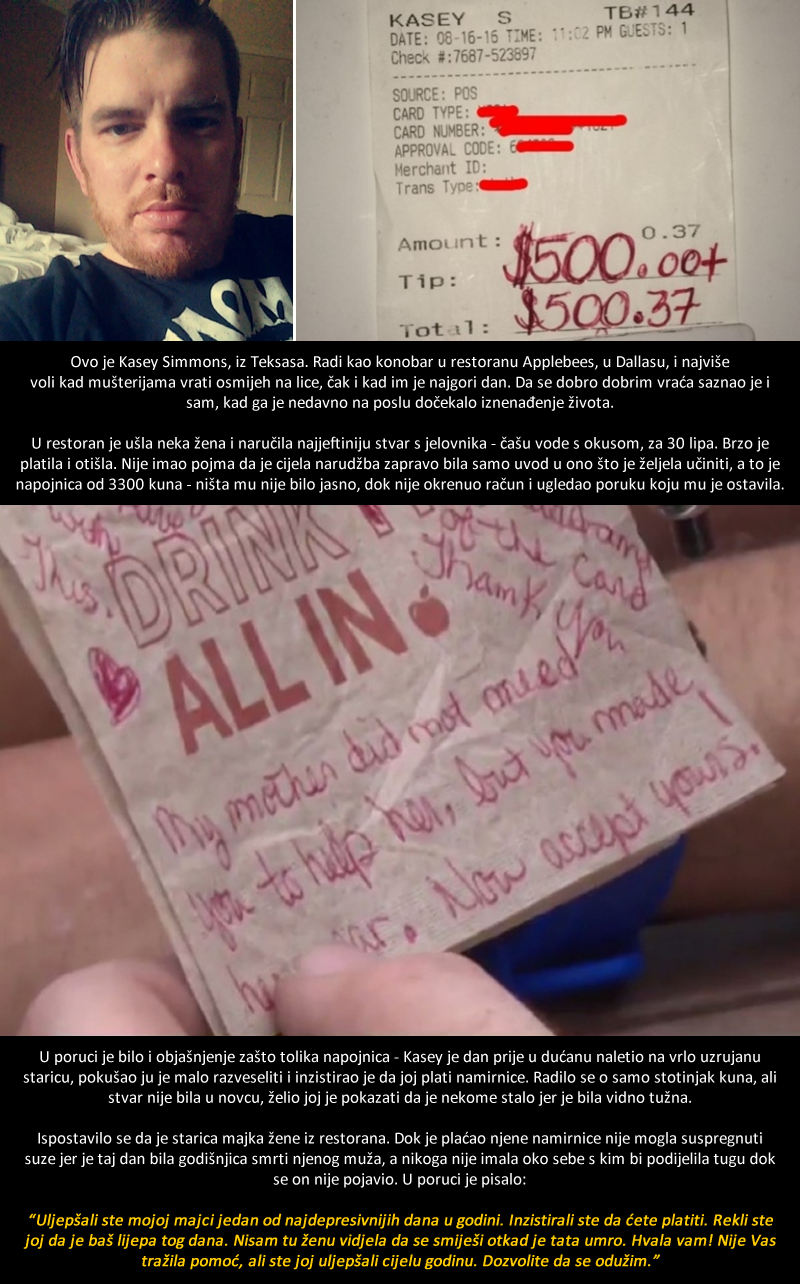 Konobar doživio iznenađenje života, dobio napojnicu od 3000 kuna ni za što!