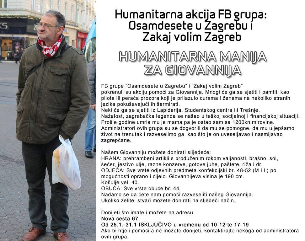 Zagrepčani, sjećate li se Giovannija i jeste li primijetili da ga zadnje vrijeme baš i nema? :(