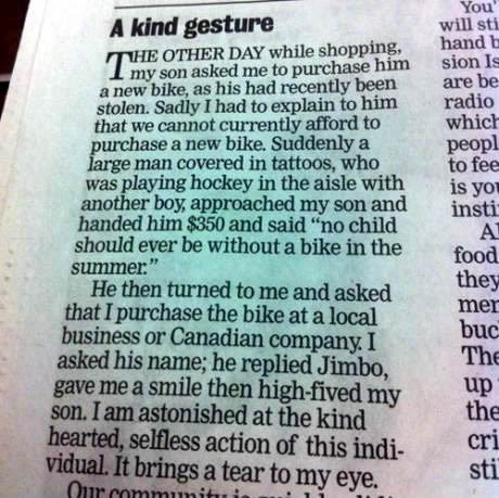 Potpuni stranac dječaku poklonio bicikl